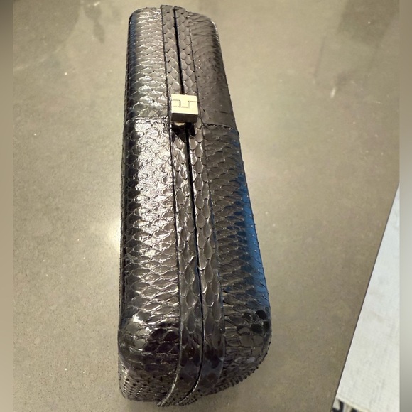 Lambertson Truex Black Textured Clutch - Picture 4 of 8